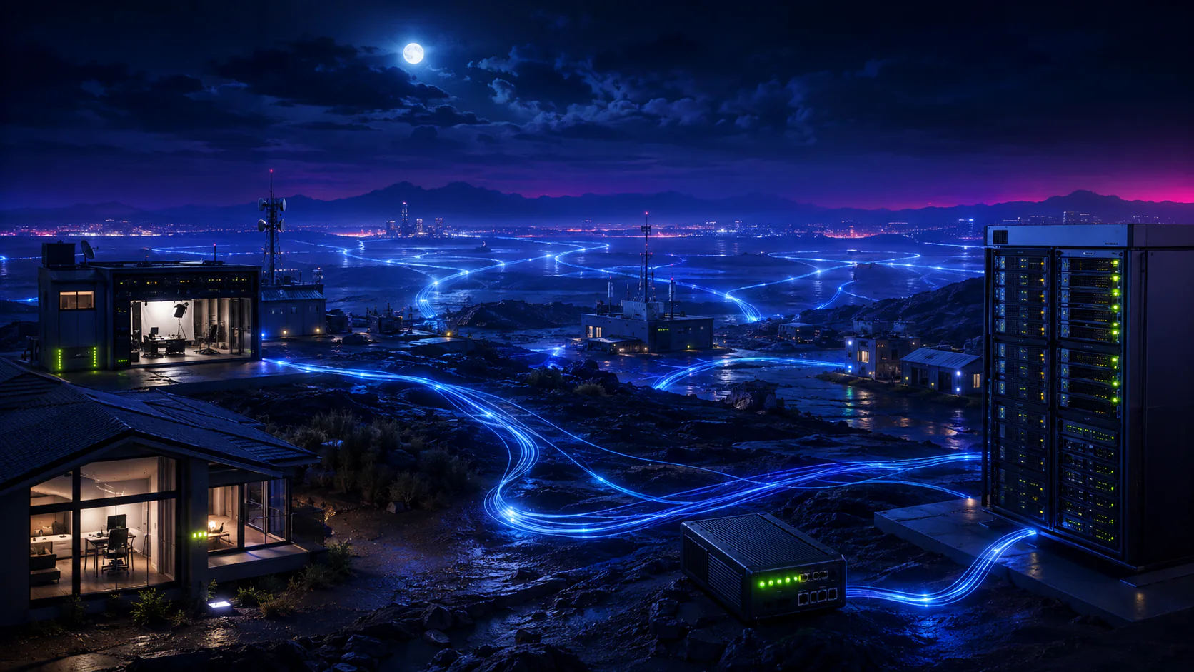 Distributed ITZA nodes connecting home, studio, regional, and enterprise infrastructure